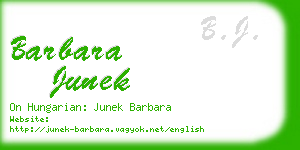 barbara junek business card